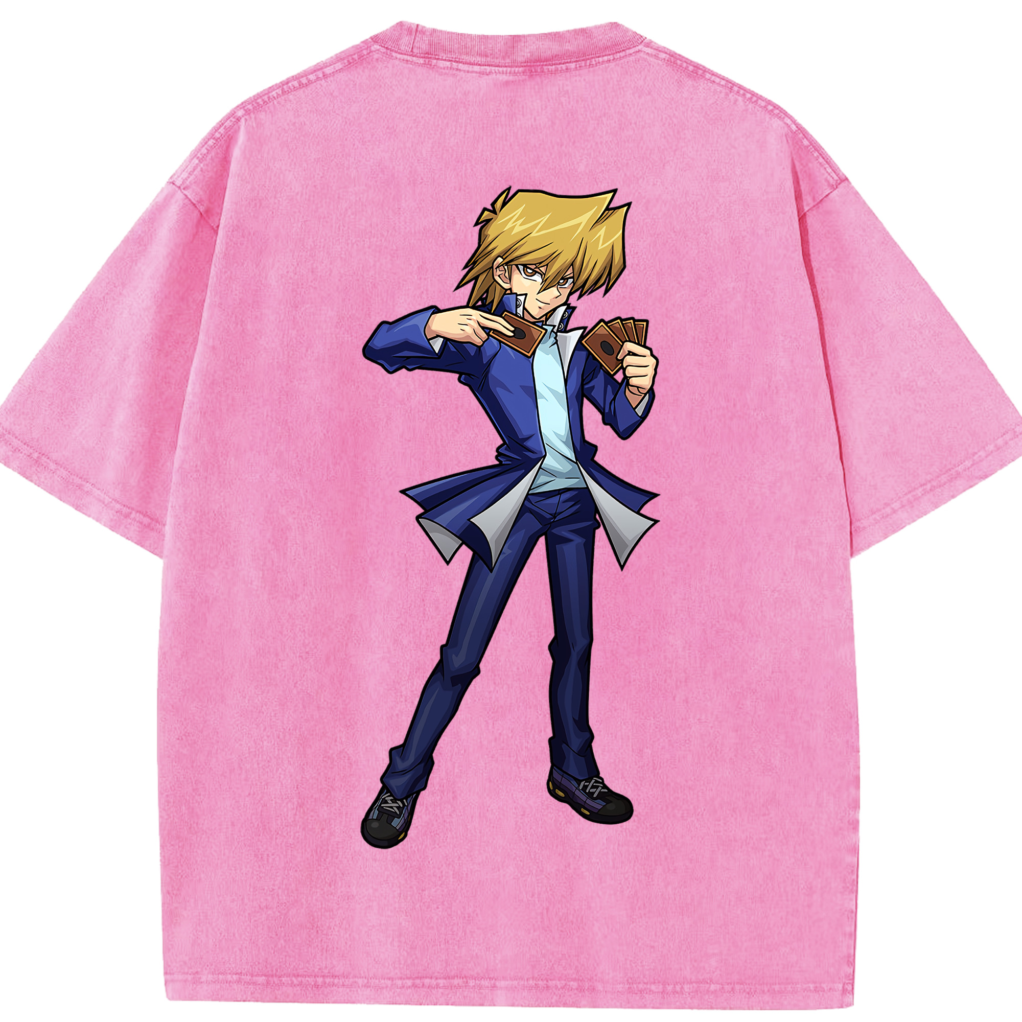 （画像用） 遊☆戯☆王 Yu-Gi-Oh! 綿100% ヴィンテージ風 半袖Tシャツ（背面プリント）